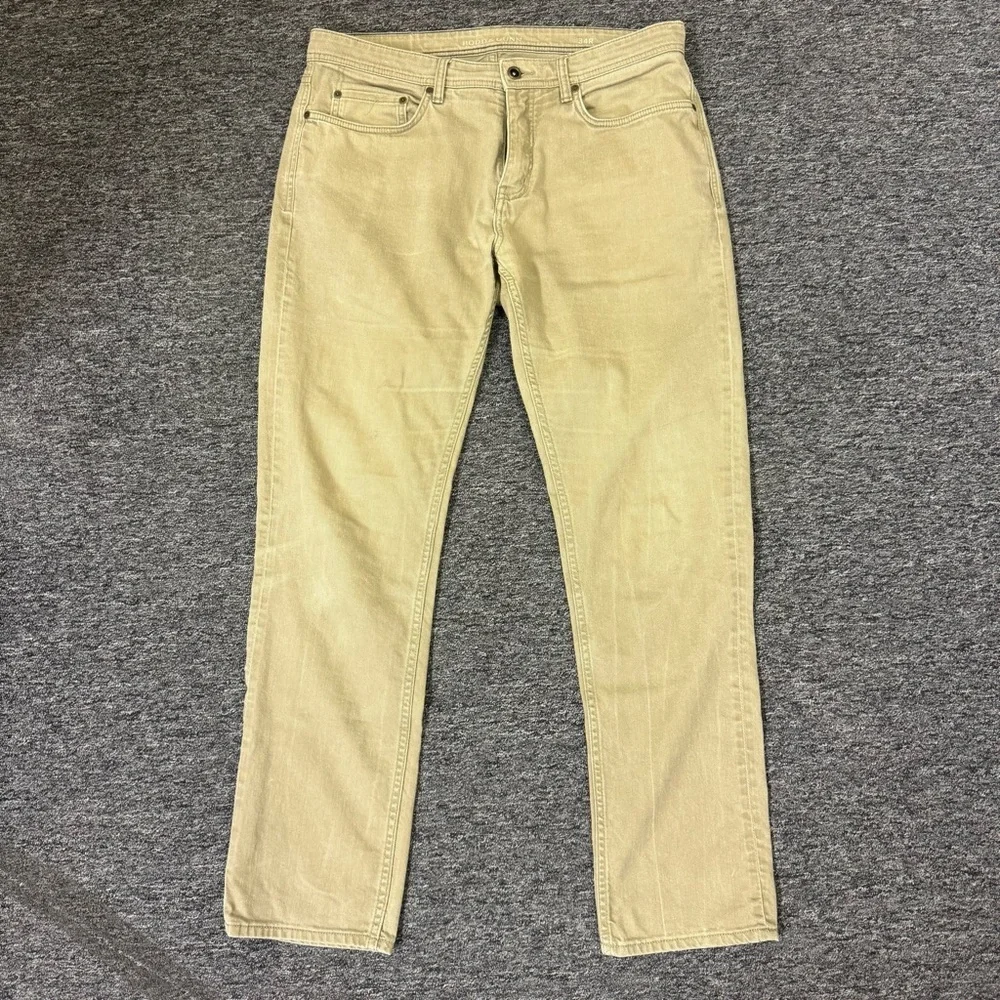 Rodd & Gunn Straight Fit Relaxed Jeans Distressed Olive Grey Color Size 34